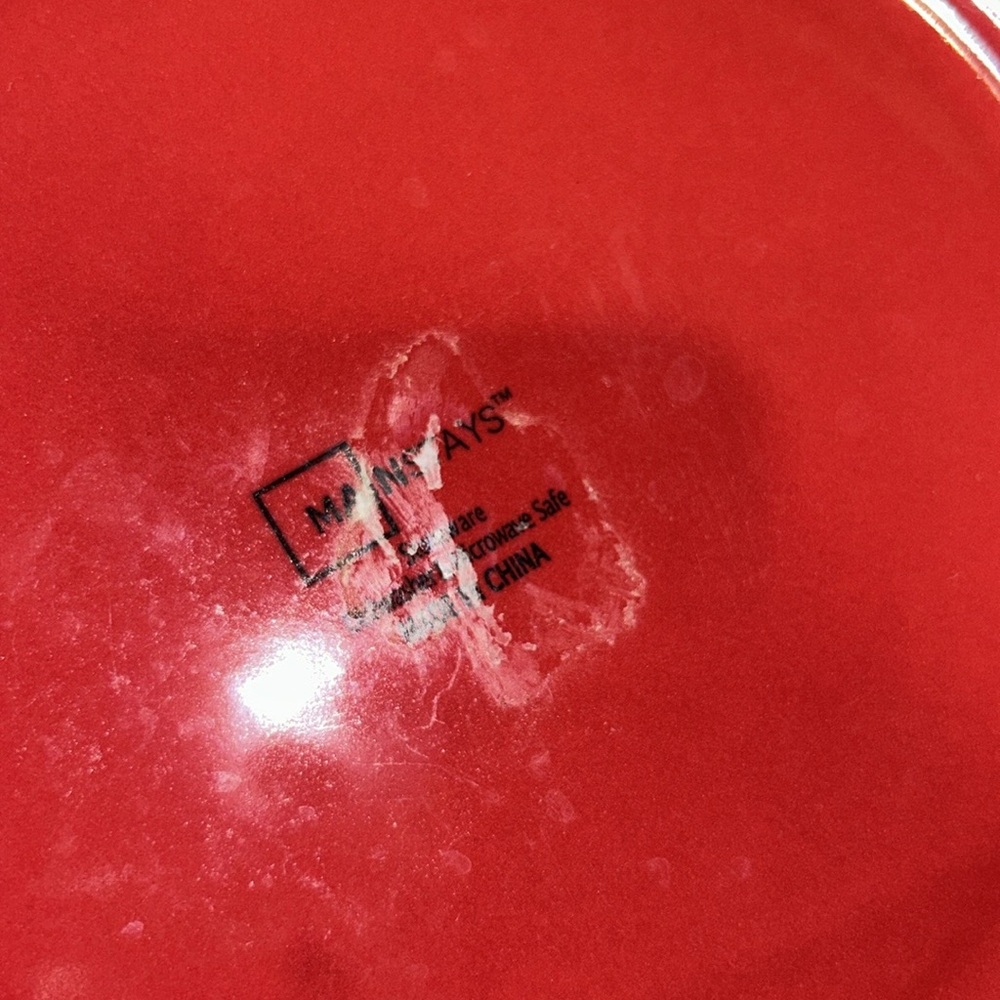 Square red plate - Picture 3 of 3